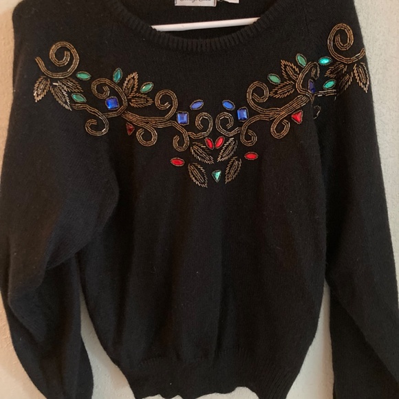 Vintage jewel toned sweater - Picture 2 of 3